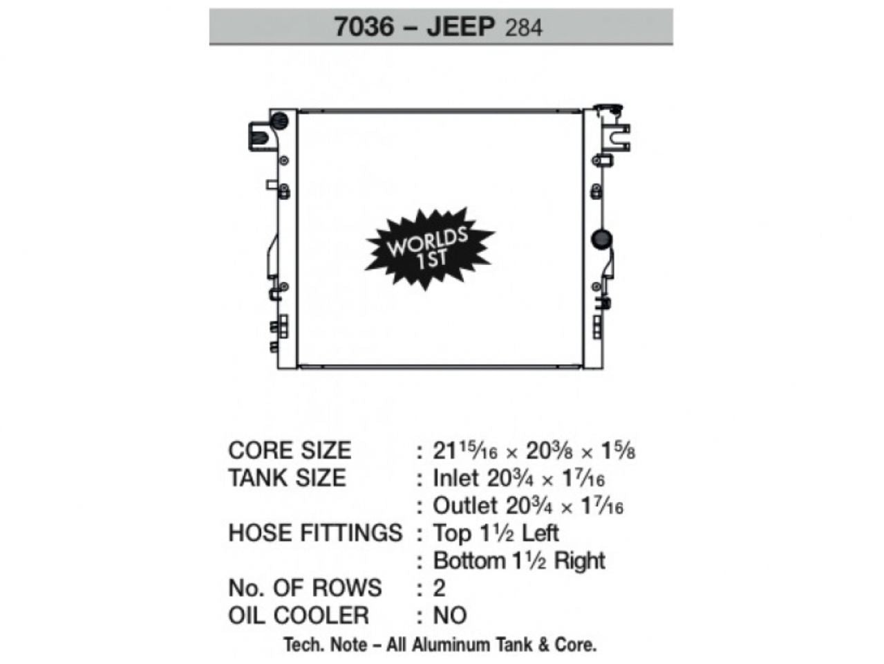 CSF Radiators 7036 Item Image