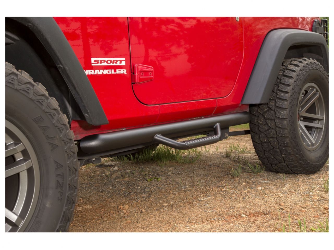 Rugged Ridge Spartan Nerf Bar Kit, Textured Black; 07-11 Jeep Wrangler JK, 2 Door