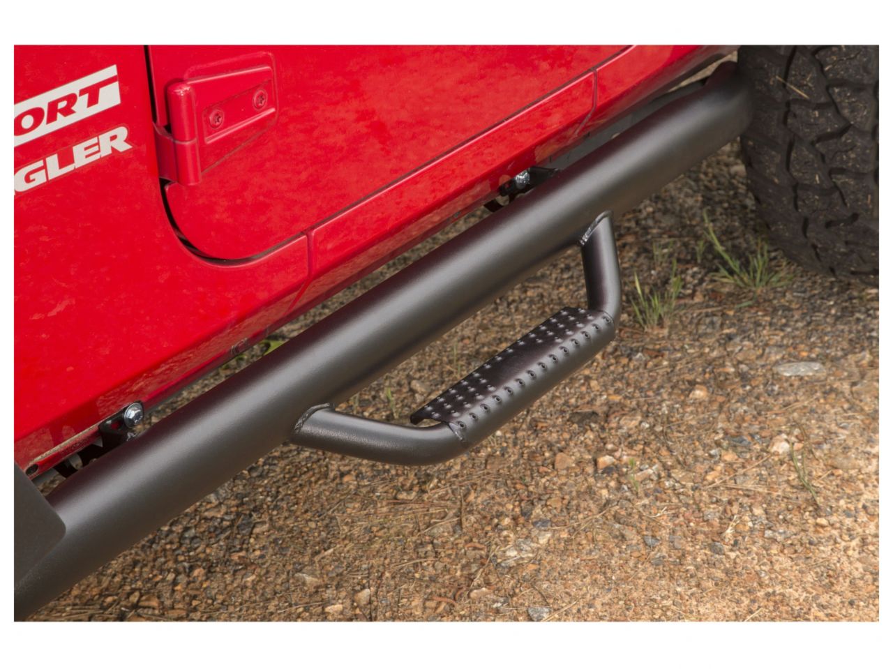 Rugged Ridge Spartan Nerf Bar Kit, Textured Black; 07-11 Jeep Wrangler JK, 2 Door