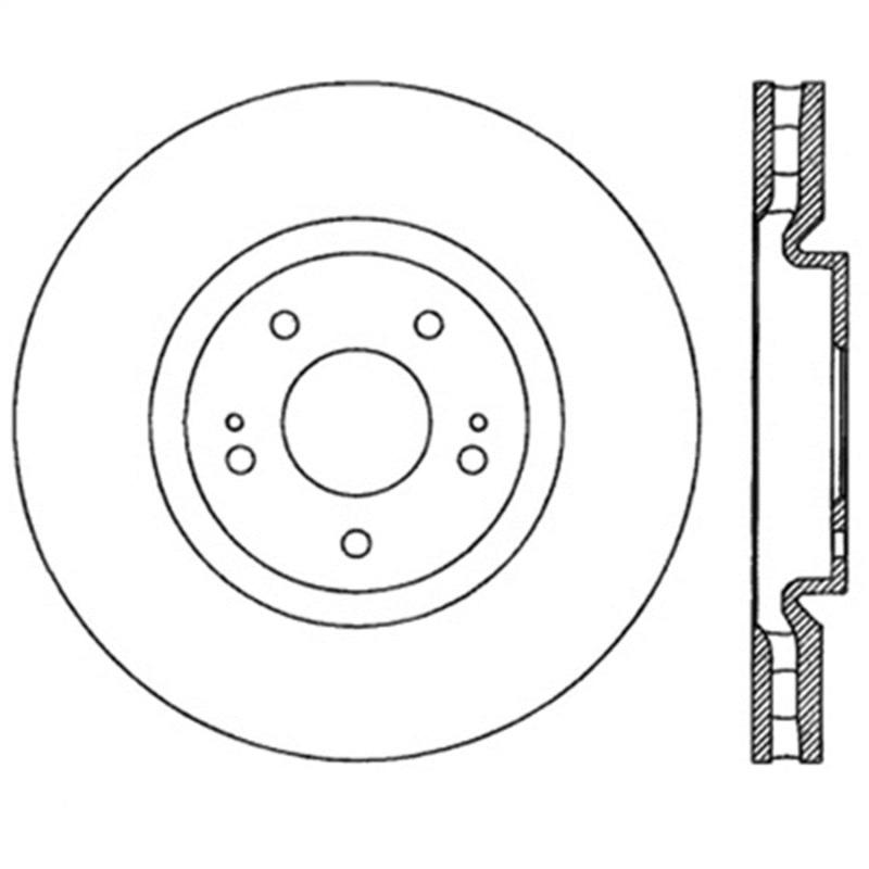 StopTech Power Slot 03-06 Evo 8 & 9 Slotted Left Front Rotor 126.46064SL Main Image