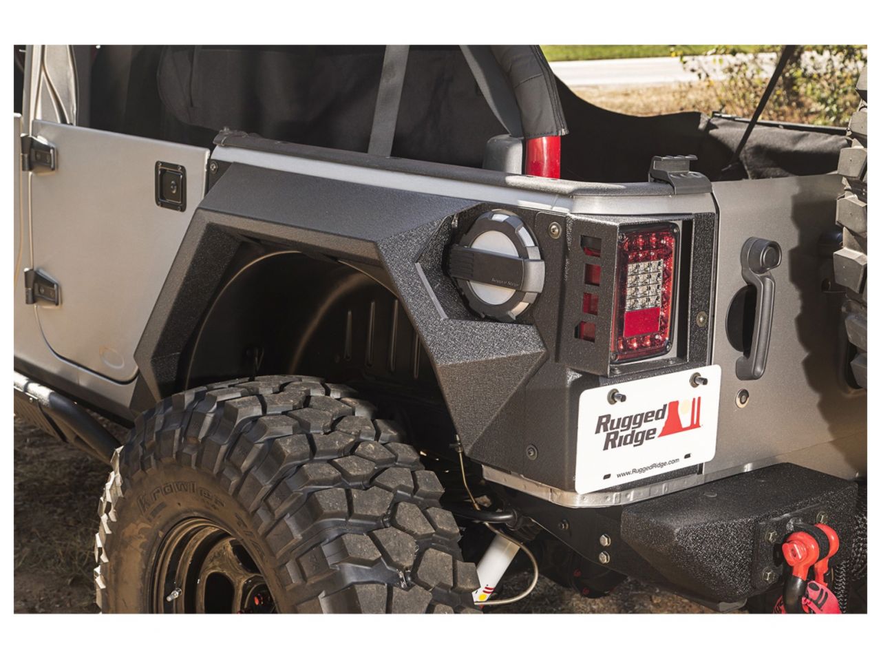 Rugged Ridge XHD Armor Fender Kit, Rear, Pair; 07-18 Jeep JKU, 4 Door