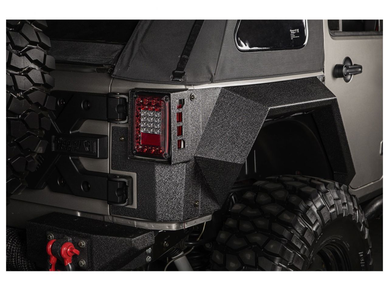 Rugged Ridge XHD Armor Fender Kit, Rear, Pair; 07-18 Jeep JKU, 4 Door