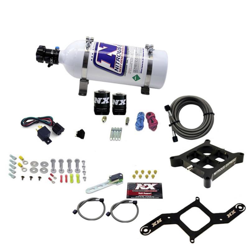 Nitrous Express 4150 Single Entry Crossbar Plate RNC Nitrous Kit (250-750HP) w/5lb Bottle 63840-05 Main Image