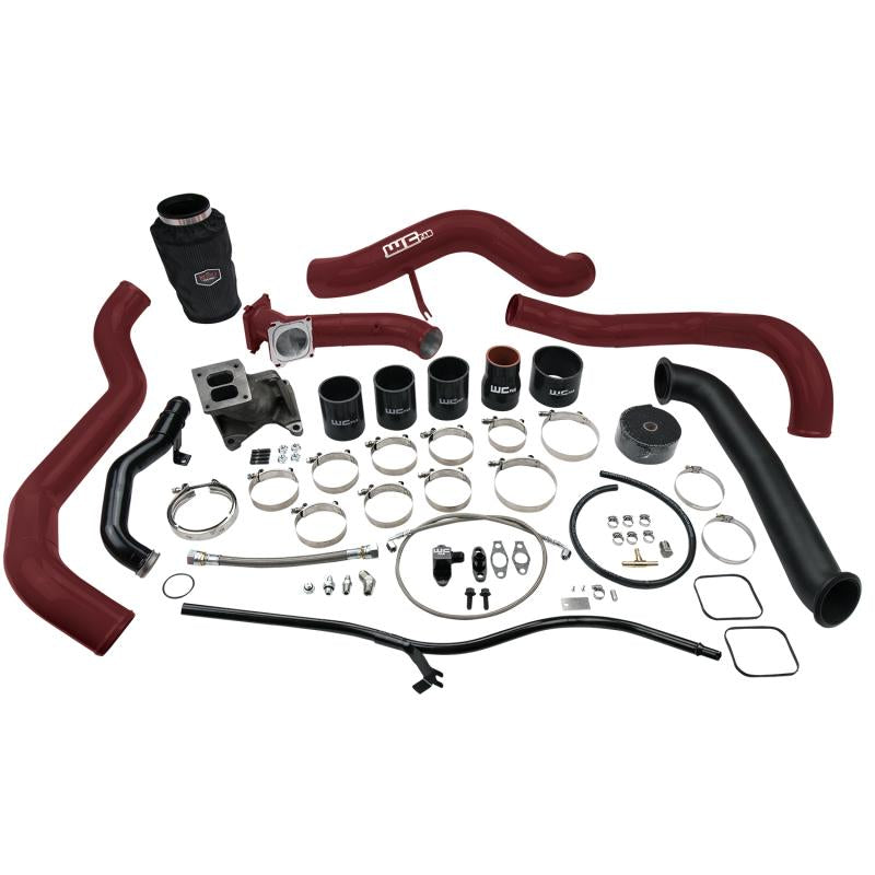 Wehrli 01-04 Chevrolet 6.6L LB7 Duramax S300 Turbo Install Kit (No Turbo) - WCFab Red WCF100478-RED Main Image