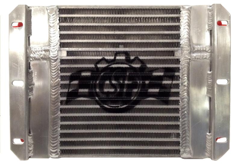 CSF Dual Fluid Bar & Plate HD Oil Cooler w/9in SPAL Fan (1/3 & 2/3 Partition) - 13.8in L x 10in H 8026 Main Image