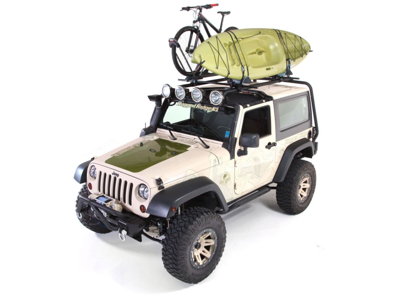 Rugged Ridge Sherpa Roof Rack Kit; 07-18 Jeep Wrangler JK, 2 Door