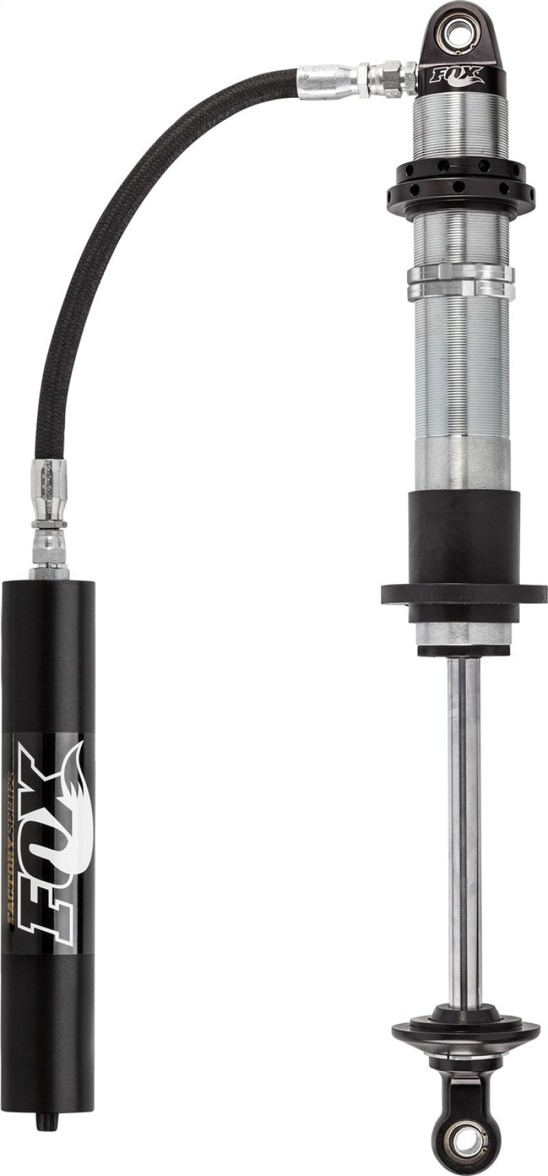 Fox 2.5 Factory Series 8in. Remote Res. Coilover Shock 7/8in. Shaft (Custom Valving) - Black/Zinc 980-02-062-1 Main Image