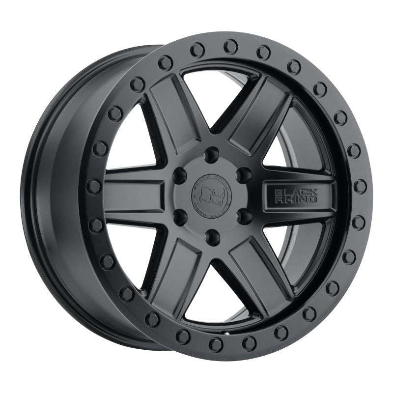 Black Rhino Attica 17x9.0 5x127 ET-18 CB 71.6 Matte Black w/Black Bolts Wheel 1790ATA-85127M71 Main Image