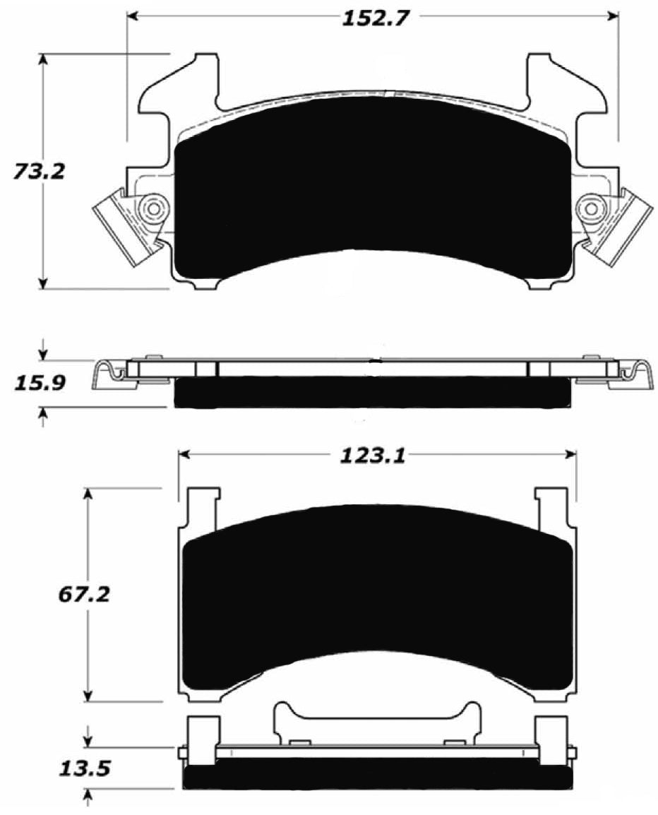Porterfield Brake Pads for 1979 CADILLAC SEVILLE