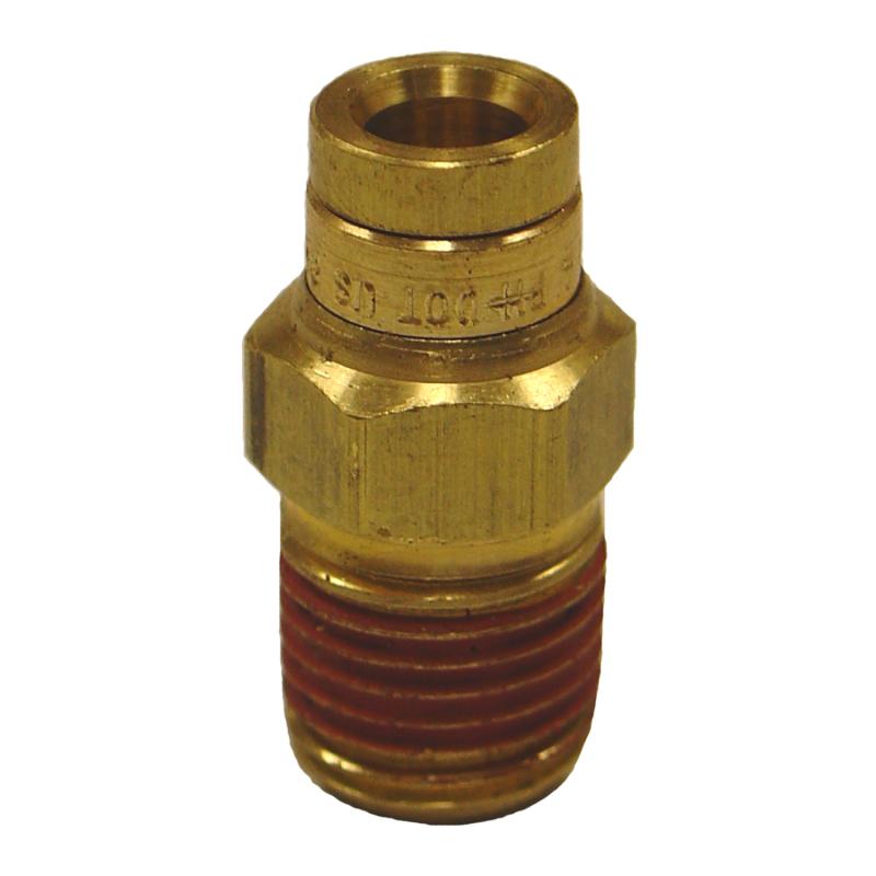 Firestone Male Connector 1/4in. Push-Lock x 1/4in. NPT Brass Air Fitting - 6 Pack (WR17603455) 3455 Main Image