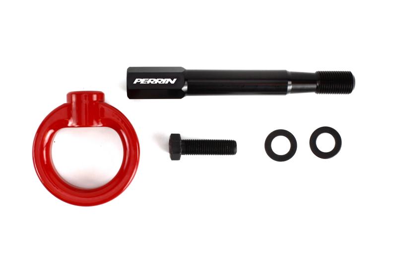 Perrin 14-19 Subaru Forester/Ascent Tow Hook Kit (Rear) - Red PSP-BDY-253RD Main Image