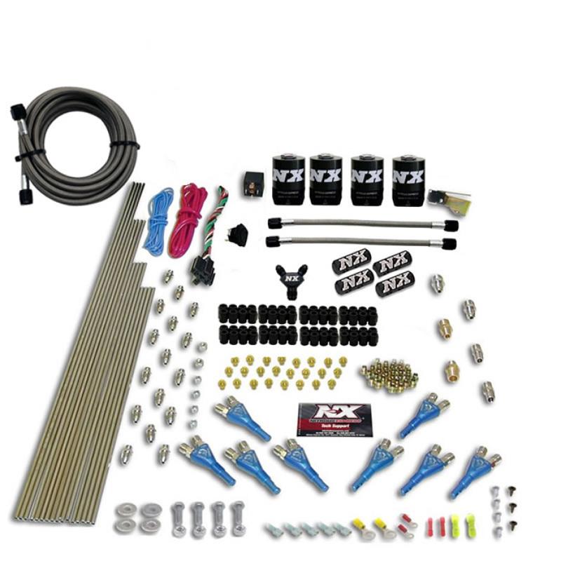 Nitrous Express 8 Cyl Shark Direct Port 4 Solenoids Nitrous Kit (200-600HP) w/o Bottle 90006-00 Main Image