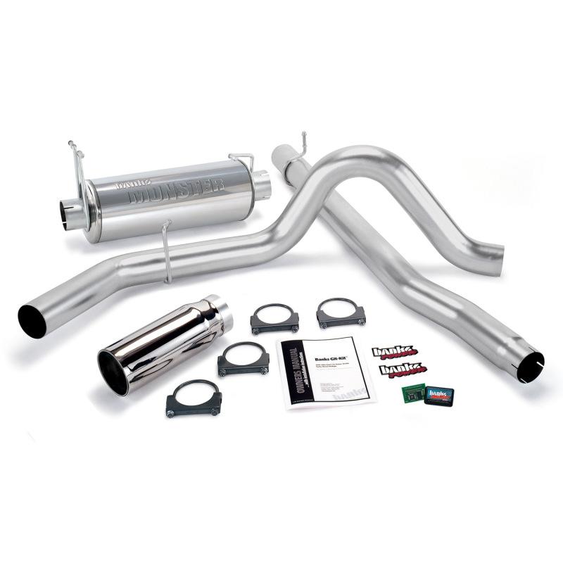 Banks Power 99-03 Ford 7.3L F450/550 A/M Git-Kit - SS Single Exhaust w/ Chrome Tip 47401 Main Image