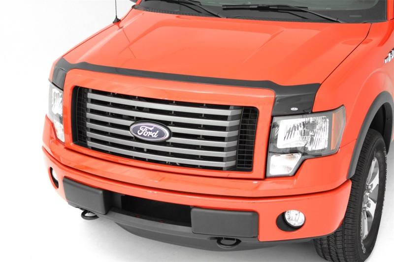 AVS 09-14 Ford F-150 (Excl. Raptor) Aeroskin Low Profile Acrylic Hood Shield - Smoke 322001 Main Image