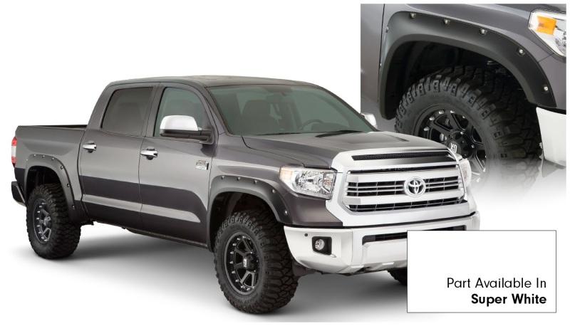 Bushwacker 16-18 Toyota Tundra Fleetside Pocket Style Flares 4pc 66.7/78.7/97.6in Bed - Super White 30918-13 Main Image