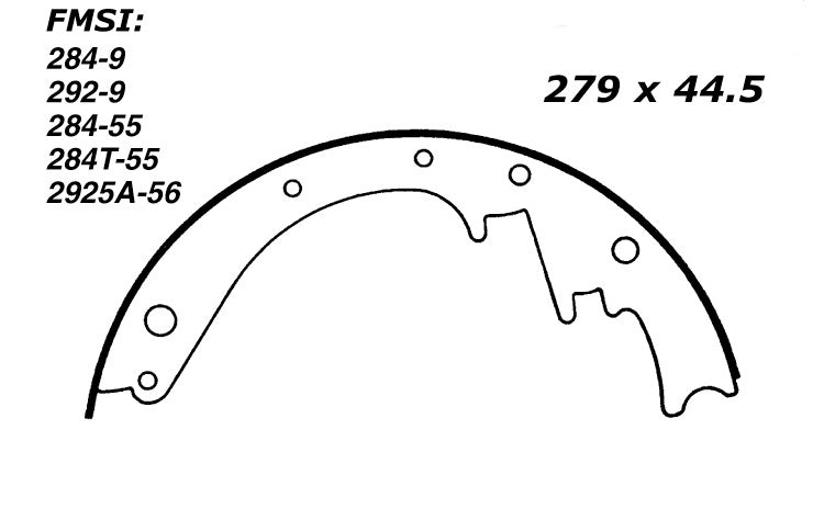 Porterfield Brake Shoes for 1953 CHEVROLET CORVETTE