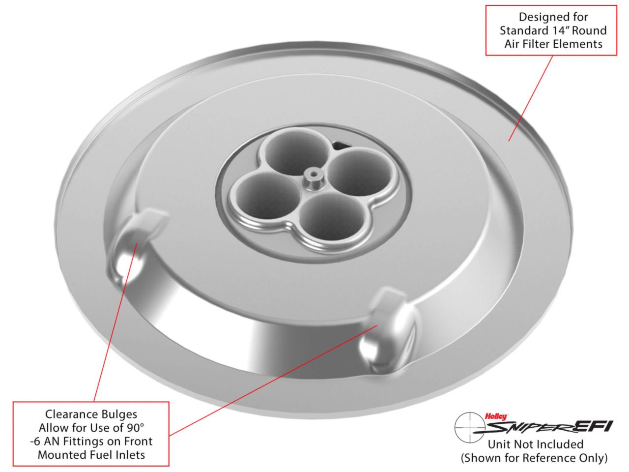 Holley Sniper Efi Air Cleaner Drop Base - Chrome