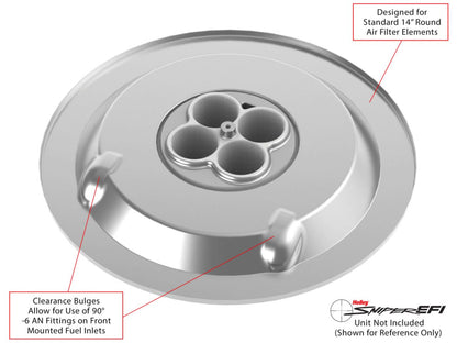 Holley Sniper Efi Air Cleaner Drop Base - Chrome
