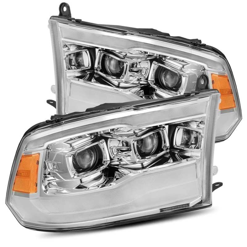 AlphaRex 09-18 Dodge Ram 1500HD PRO-Series Projector Headlights Plank Style Chrome w/Seq Signal/DRL 880598 Main Image