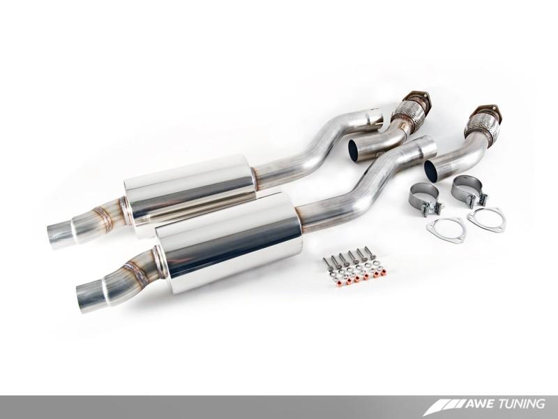 AWE Tuning Audi B8 / B8.5 S5 Cabrio Touring Edition Exhaust - Resonated - Chrome Silver Tips 3415-42014 Main Image