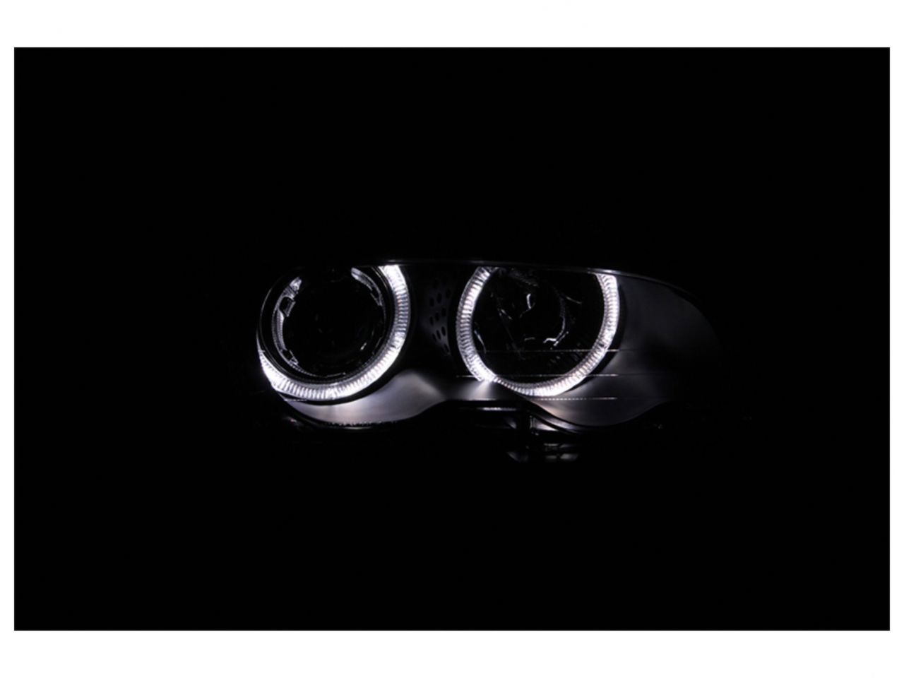 Anzo 1999-2001 BMW 3 Series E46 Projector Headlights w/ Halo Black