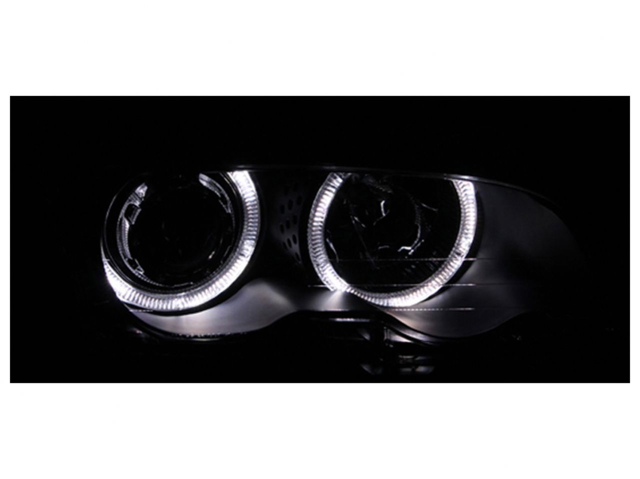 Anzo 1999-2001 BMW 3 Series E46 Projector Headlights w/ Halo Black