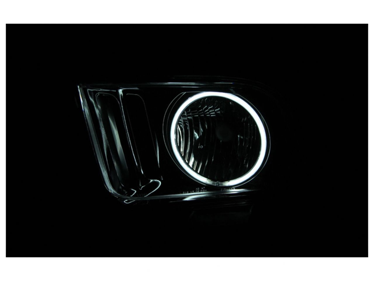 Anzo 2005-2009 Ford Mustang Crystal Headlights w/ Halo Black (CCFL)