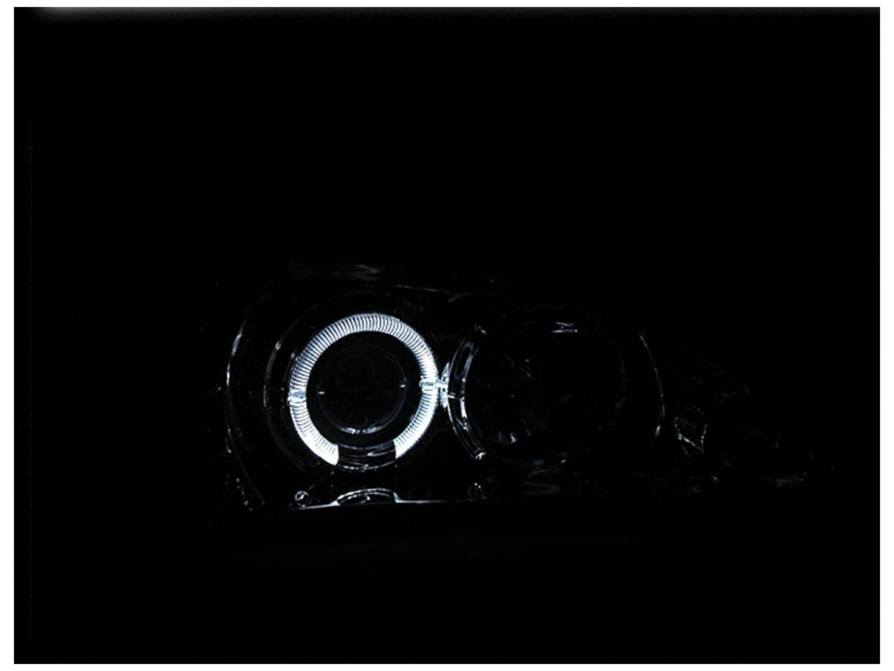 Anzo 1994-1998 Ford Mustang Projector Headlights w/ Halo Black 1pc