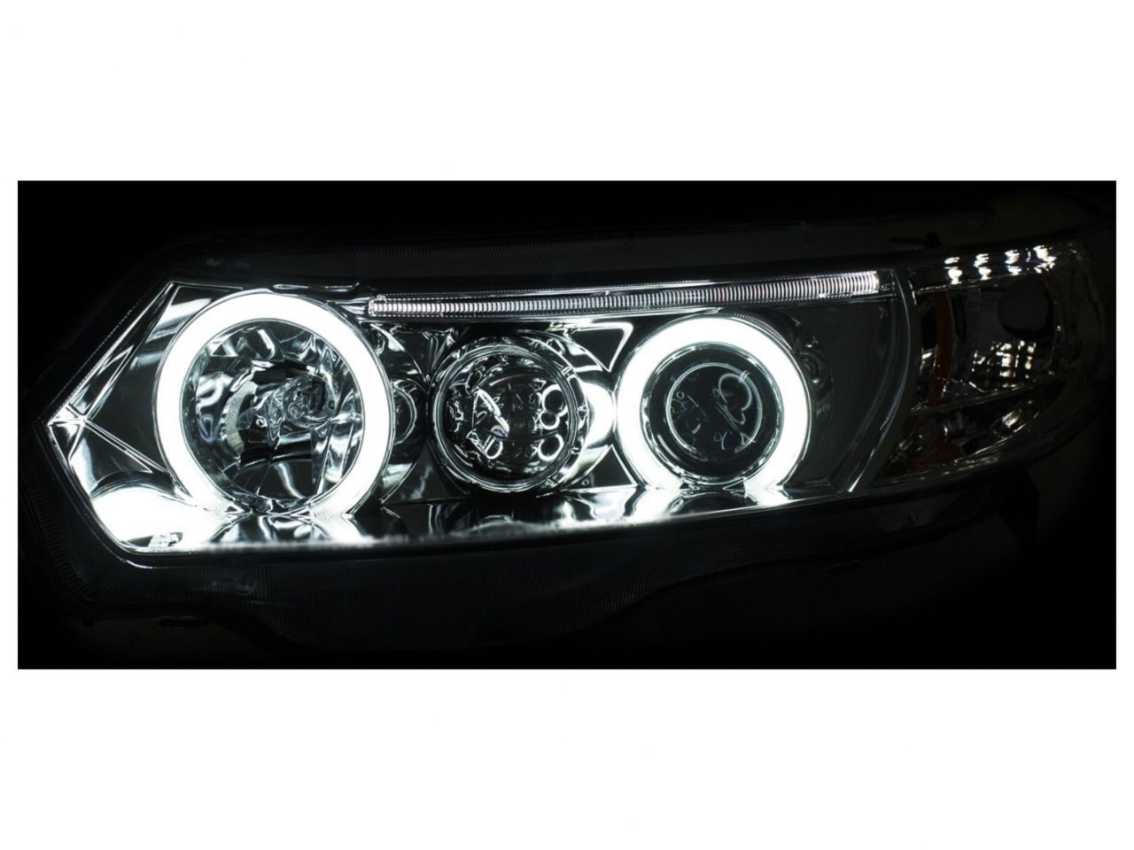 Anzo 2006-2011 Honda Civic Projector Headlights w/ Halo Chrome (CCFL)