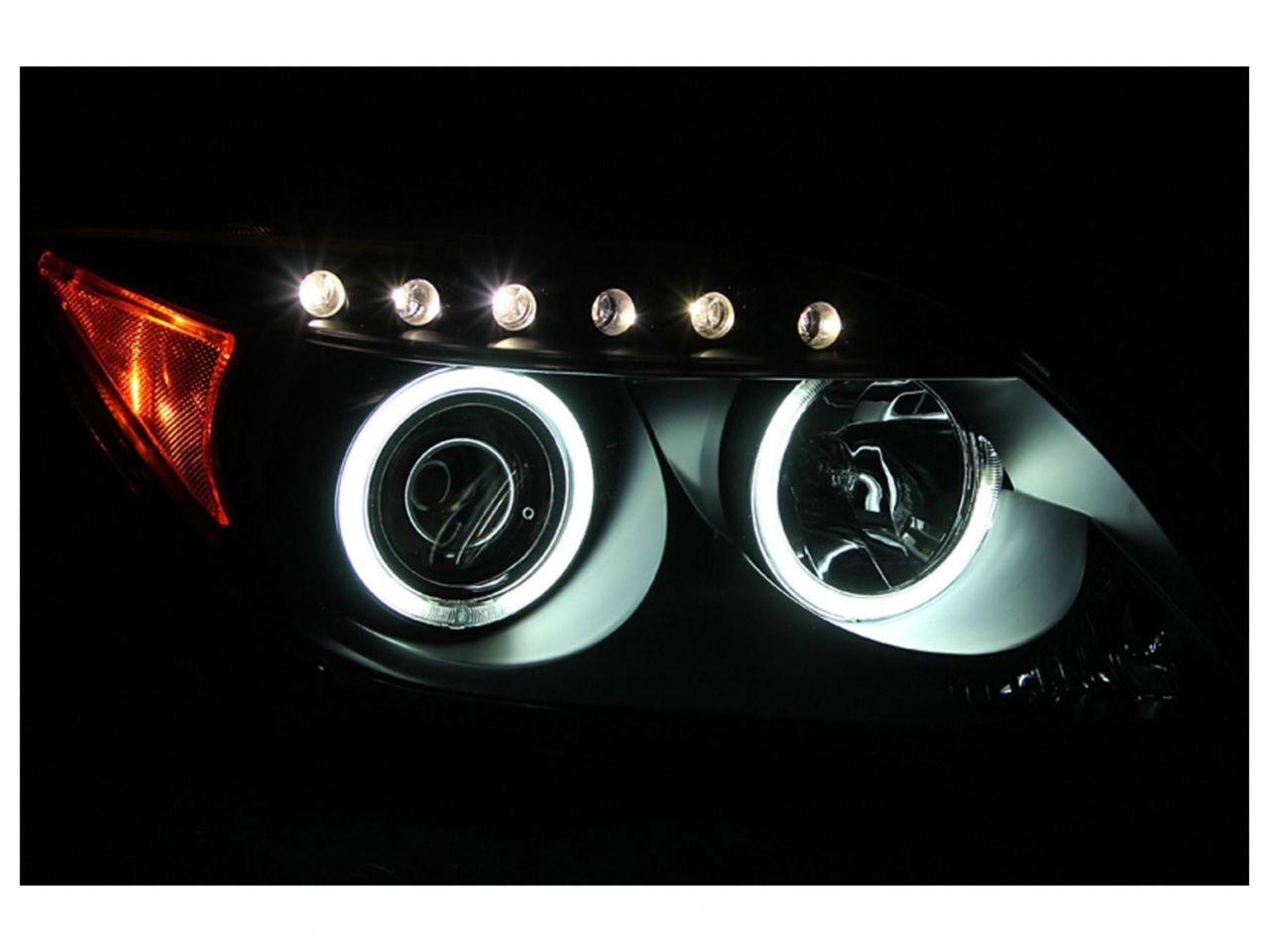 Anzo 2005-2010 Scion Tc Projector Headlights w/ Halo Black (CCFL)