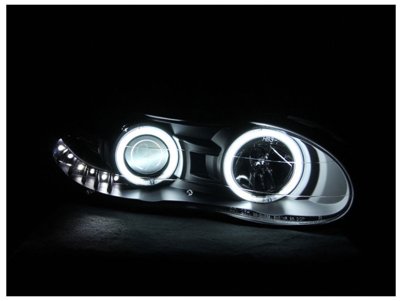 Anzo 1998-2002 Chevrolet Camaro Projector Headlights w/ Halo Black