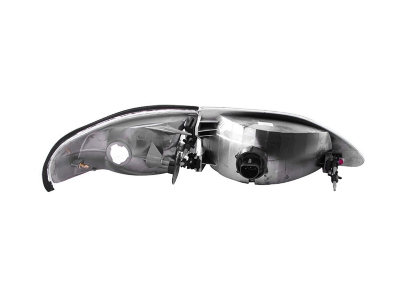 Anzo 1994-1998 Ford Mustang Crystal Headlights Chrome