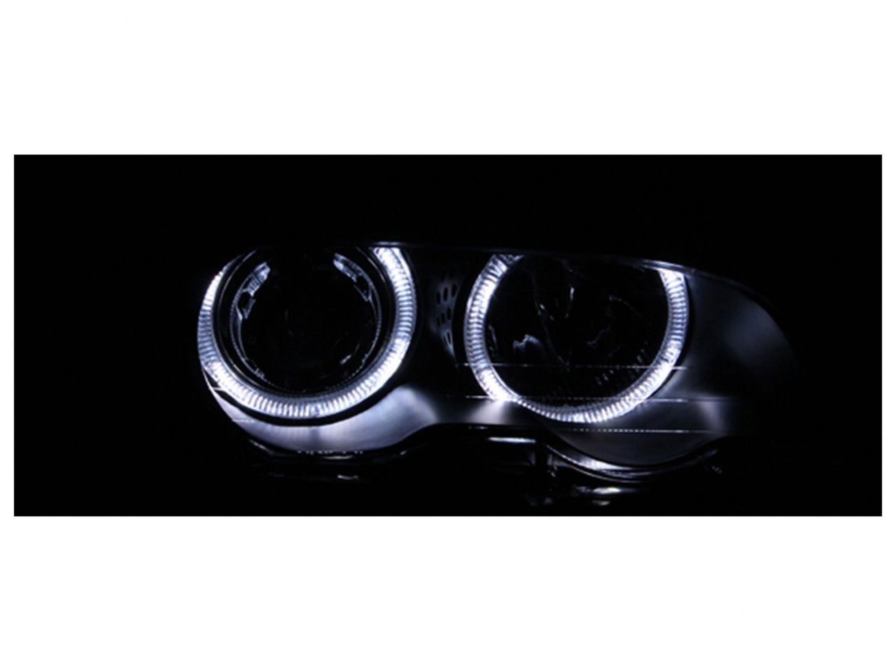 Anzo 2000-2003 BMW 3 Series E46 Projector Headlights w/ Halo Black