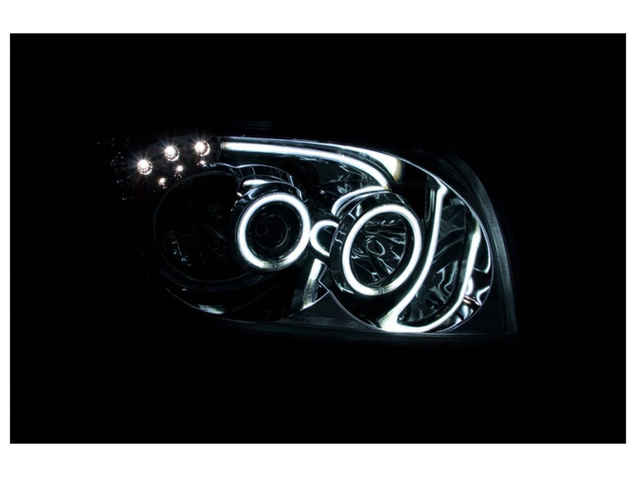 Anzo  2007-2012 Dodge Caliber Projector Headlights w/ Halo Chrome (CCFL