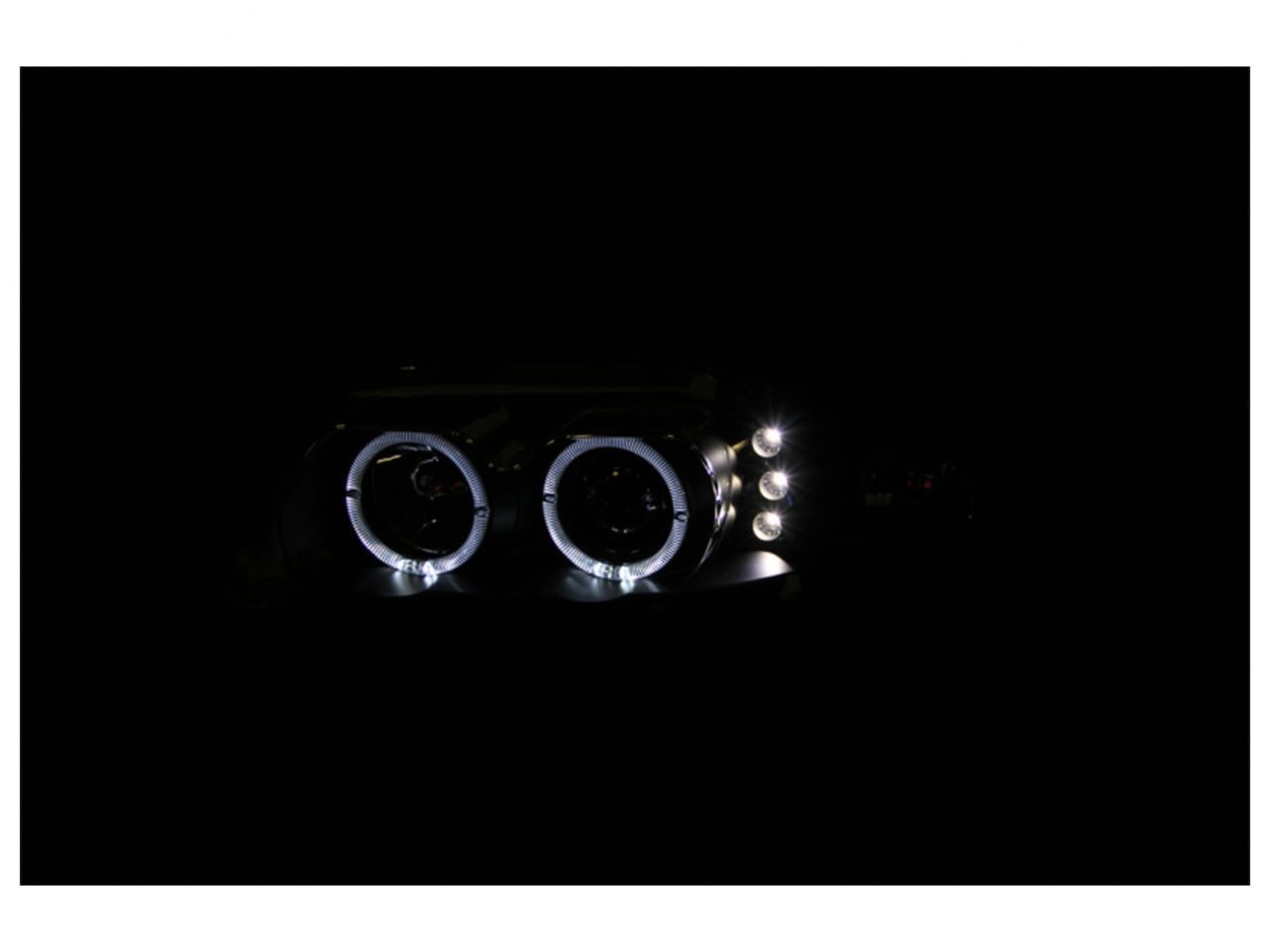 Anzo 1999-2004 Ford Mustang Projector Headlights Black G2 (Dual Projector)