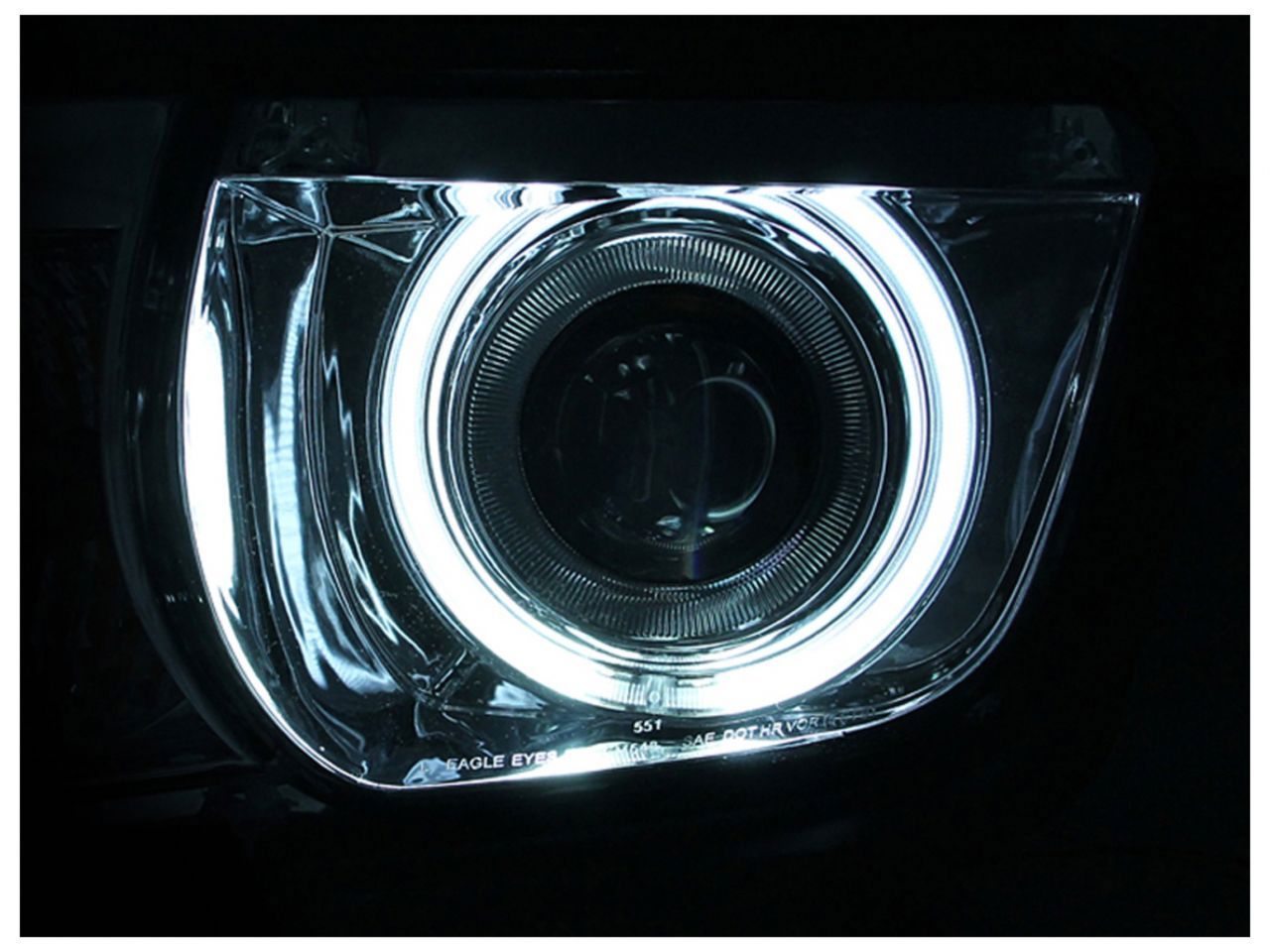 Anzo 2010-2013 Chevrolet Camaro Projector Headlights w/ Halo Chrome (CCFL)