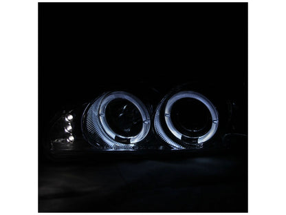 Anzo 1992-1995 Honda Civic Projector Headlights w/ Halo Chrome 1pc