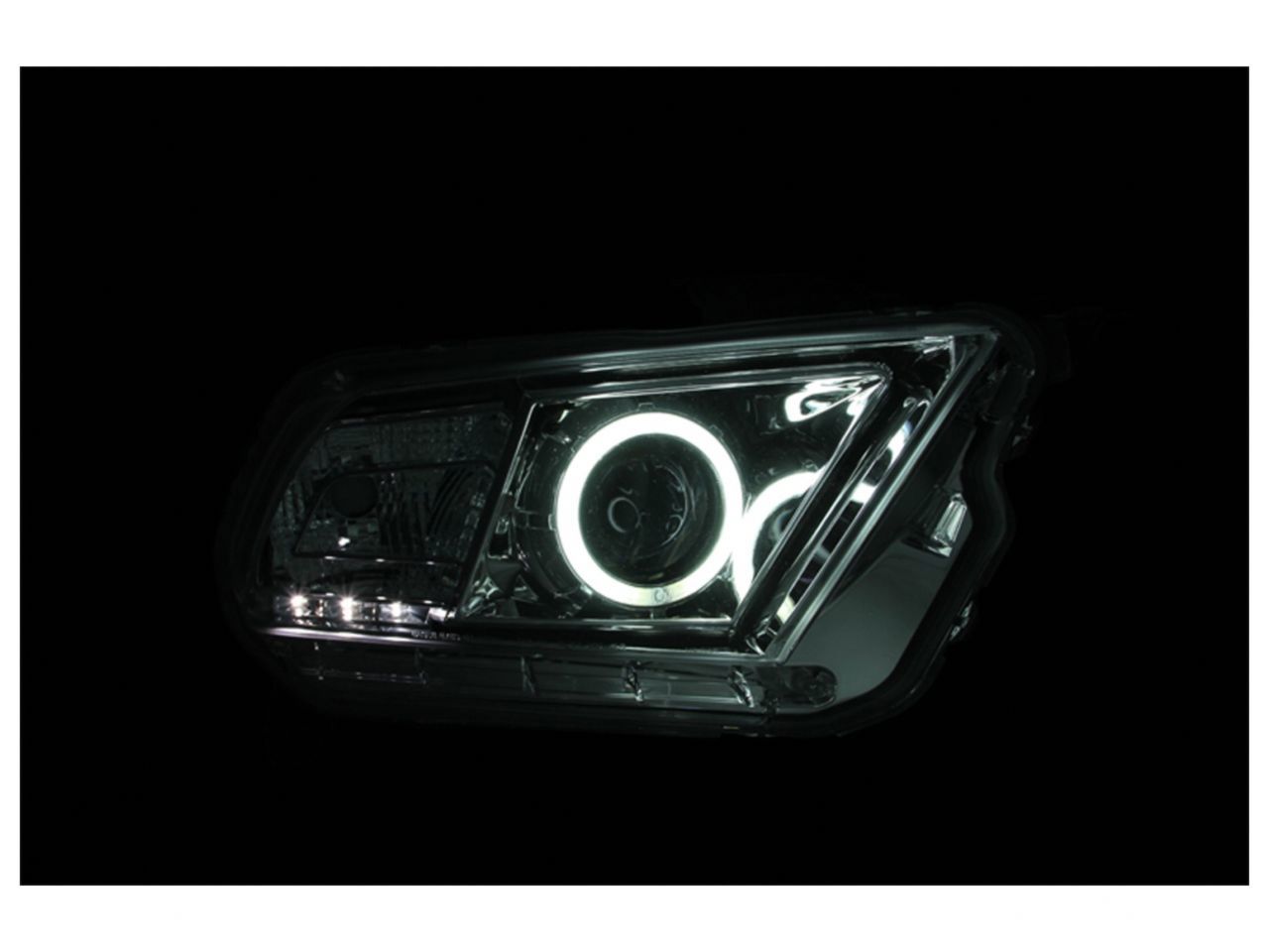 Anzo 2010-2014 Ford Mustang Projector Headlights w/ Halo Chrome (CCFL)