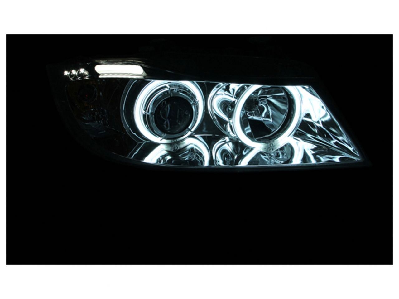 Anzo 2006-2008 BMW 3 Series E90-E91 Projector Headlights w/ Halo w/ LED Bar