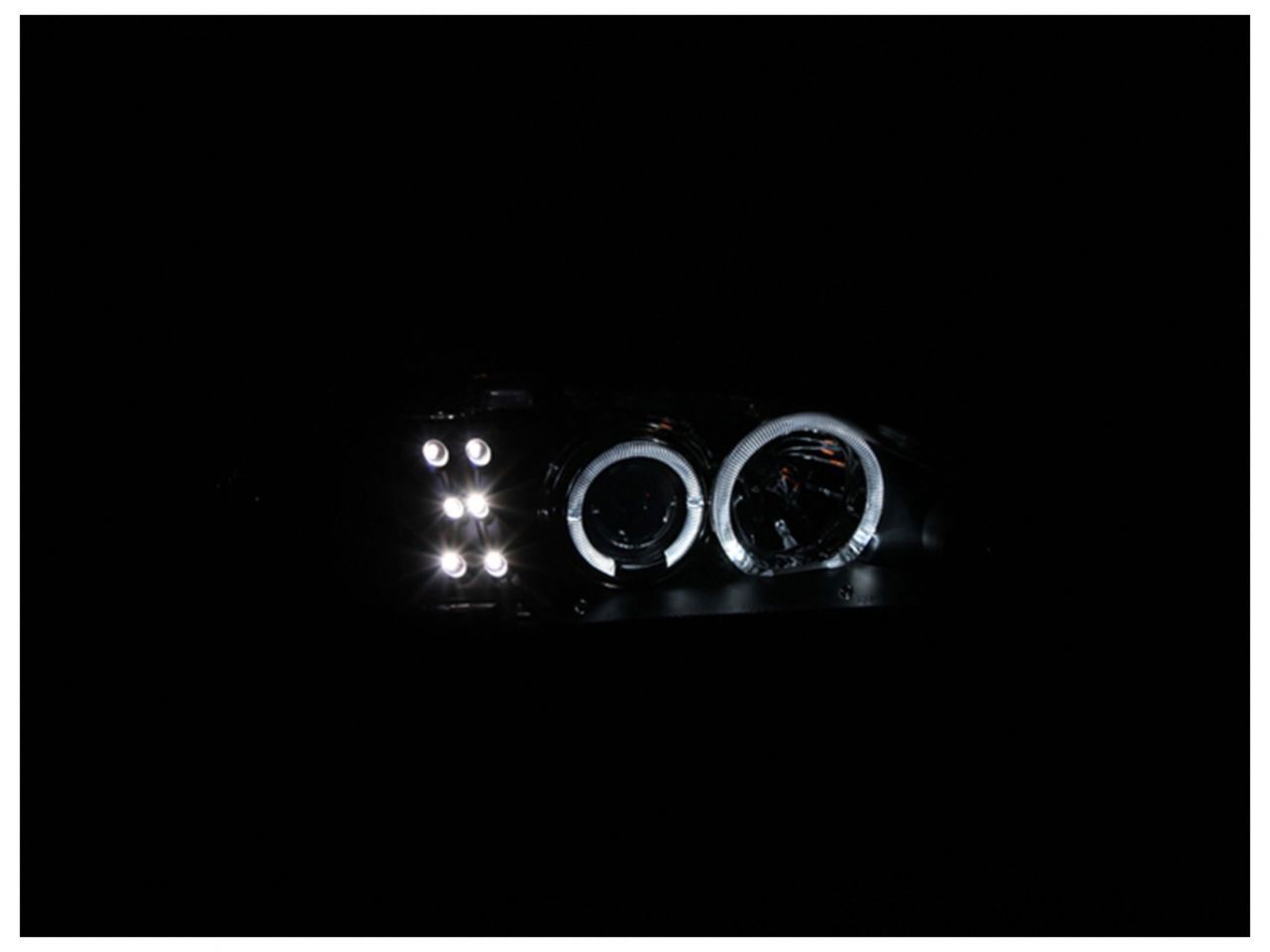 Anzo 1994-1998 Ford Mustang Projector Headlights w/ Halo Black G2 1 pc