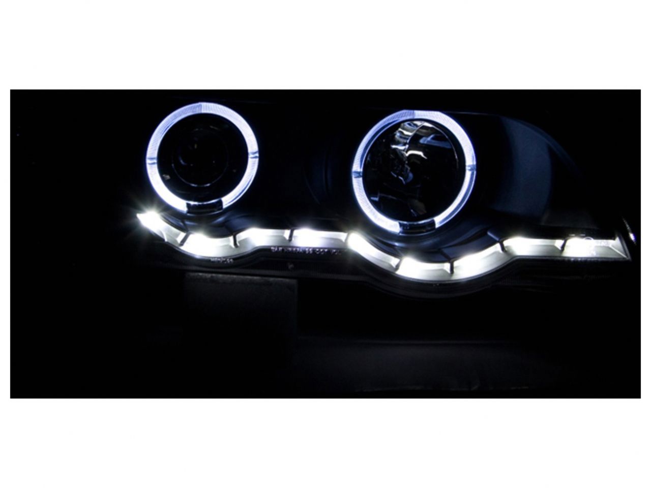 Anzo 2000-2003 BMW X5 Projector Headlights w/ Halo Black