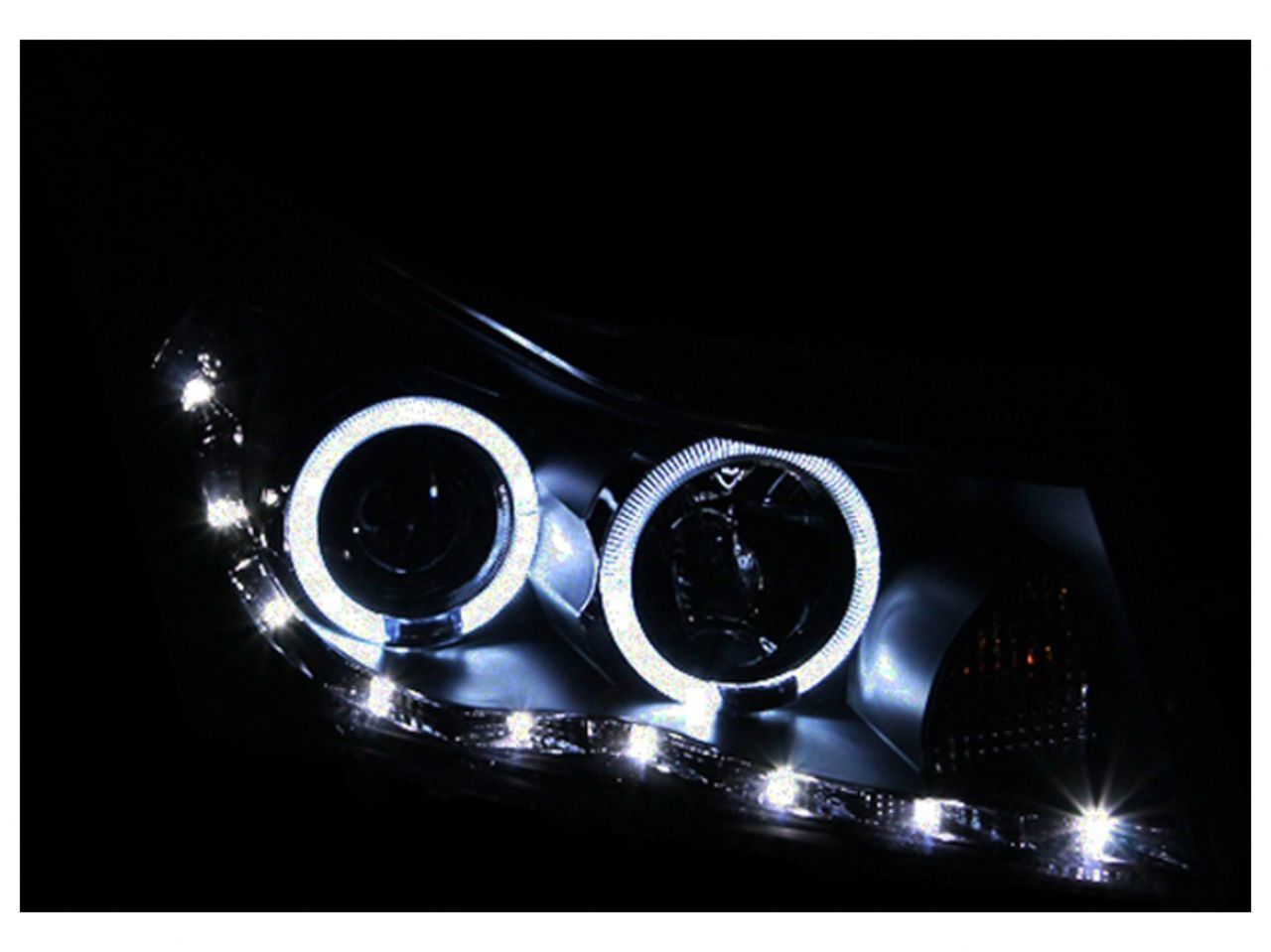 Anzo 2011-2015 Chevrolet Cruze Projector Headlights w/ Halo Black (LED Eyeb