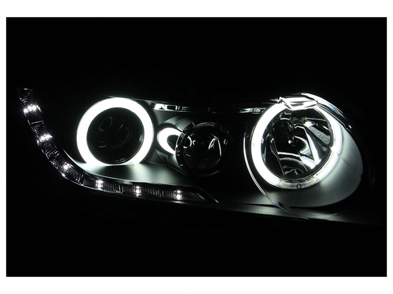 Anzo 2006-2011 Honda Civic Projector Headlights w/ Halo Black (CCFL)