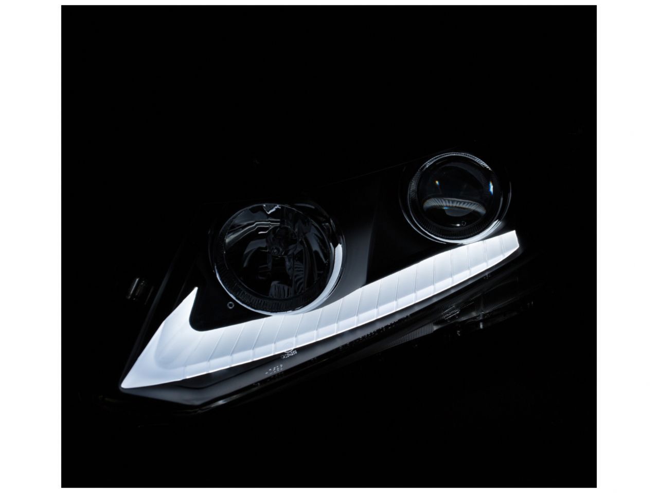 Anzo 2012-2015 Honda Civic Projector Headlights w/Plank Style Design Chrome