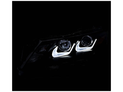 Anzo 2010-2014 Honda Crosstour Projector Headlights w/ U-Bar Black