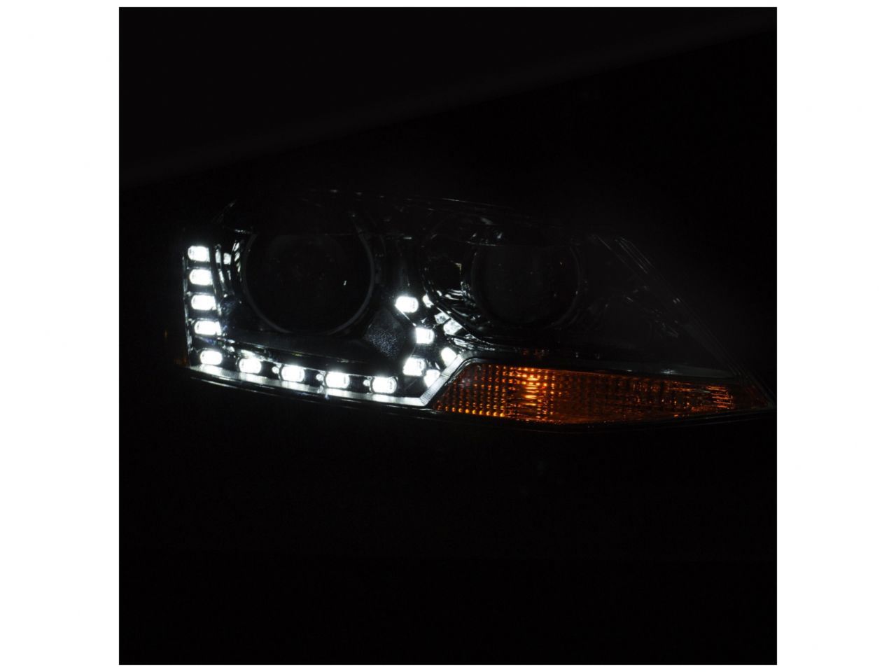 Anzo 2011-2013 Volkswagen Jetta Projector Headlights w/ Plank Style Design