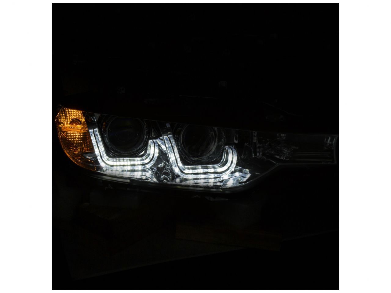 Anzo 2012-2015 BMW 3 Series Projector Headlights w/ U-Bar Chrome