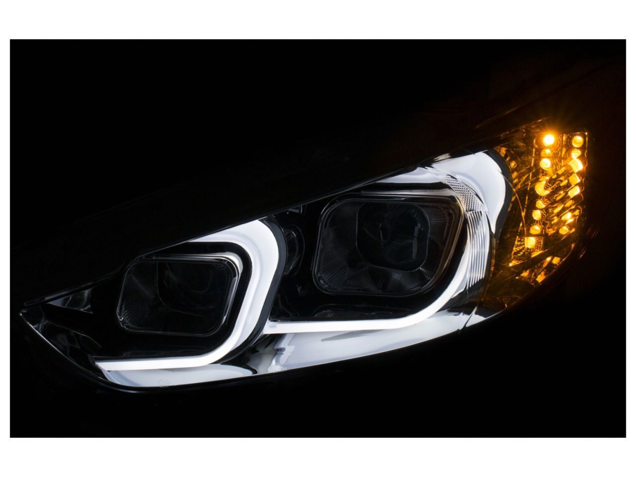 Anzo 2014-2015 Mazda 6 Projector Headlights w/ Plank Style Design Chrome