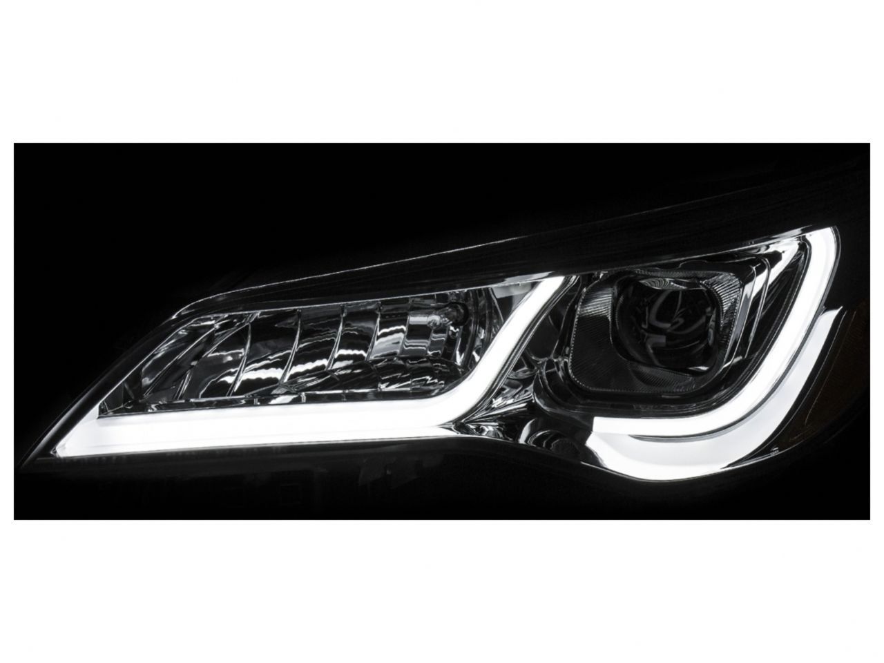 Anzo Projector Headlights W/ Plank Style Design Chrome w/Amber 15-16 Toyota