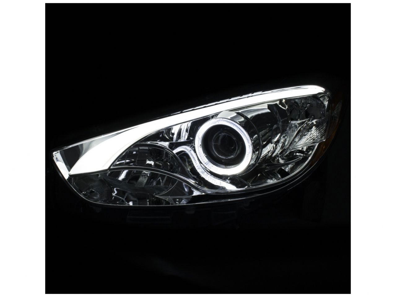 Anzo 13-14 Mazda CX-5 Projector Headlights w/ Halo Chrome w/ Amber